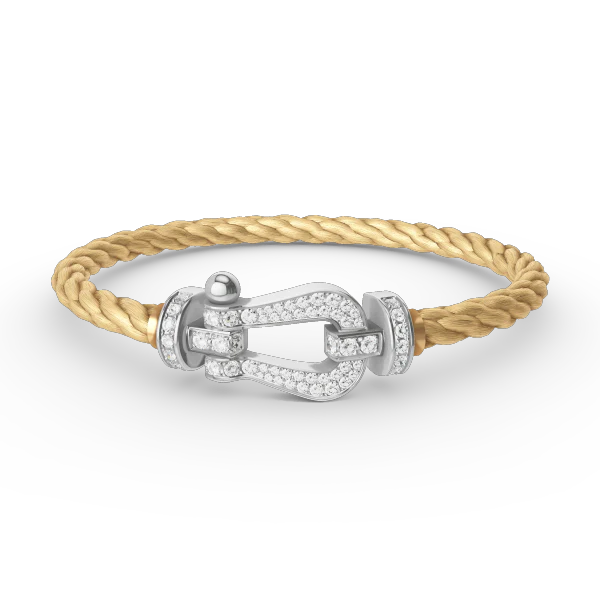 [Fred]FORCE LARGE HORSESHOE FULL DIAMOND BRACELET SILVER