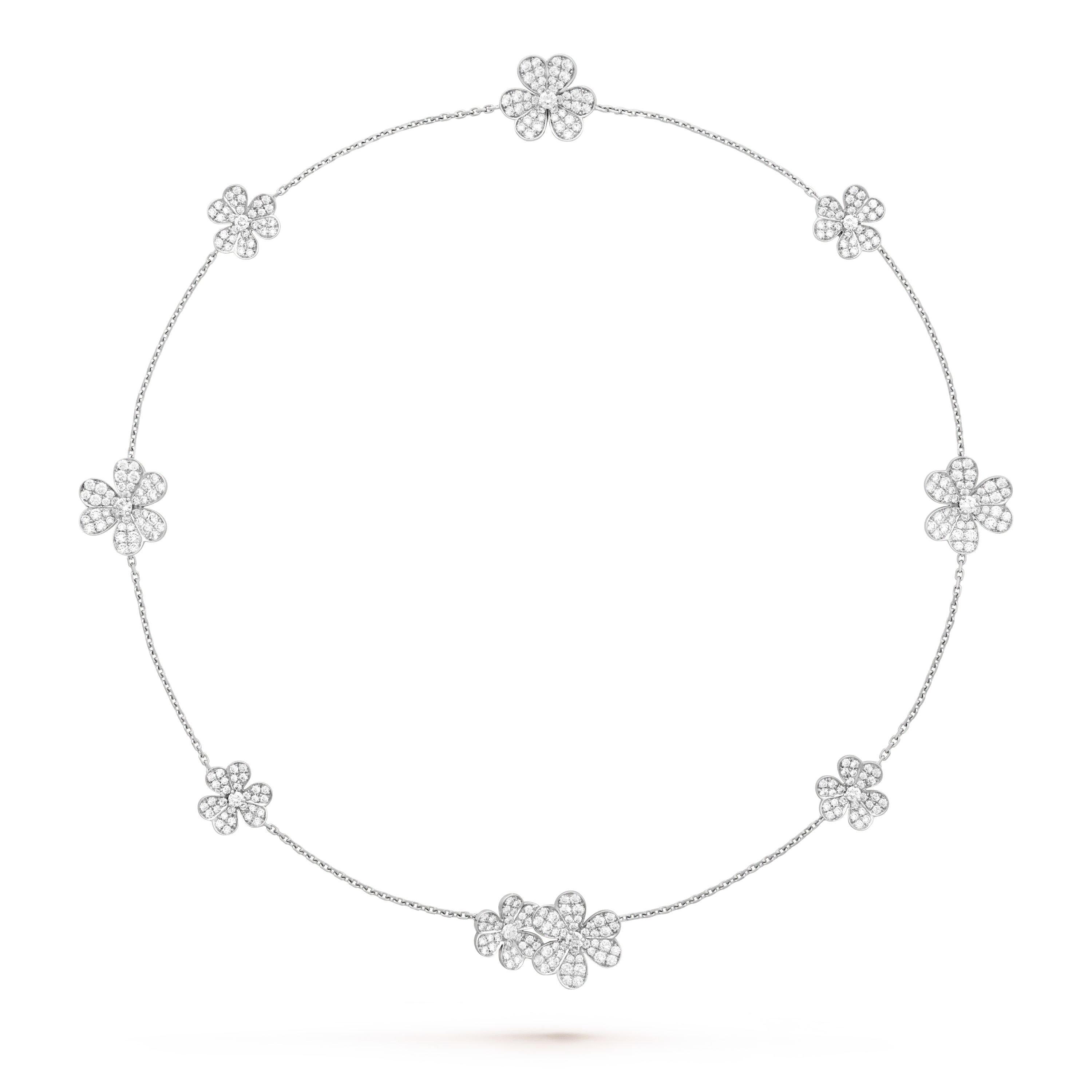 [Van Cleef & Arpels]FRIVOLE SILVER 9 FLOWERS NECKLACE