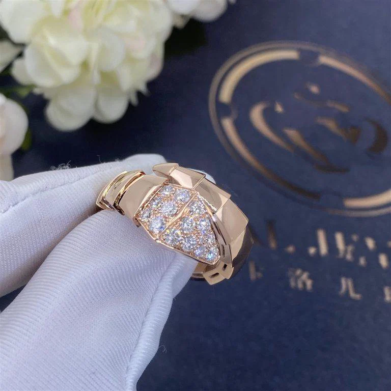 [Bulgari]SERPENTI RING PINK GOLD DIAMOND
