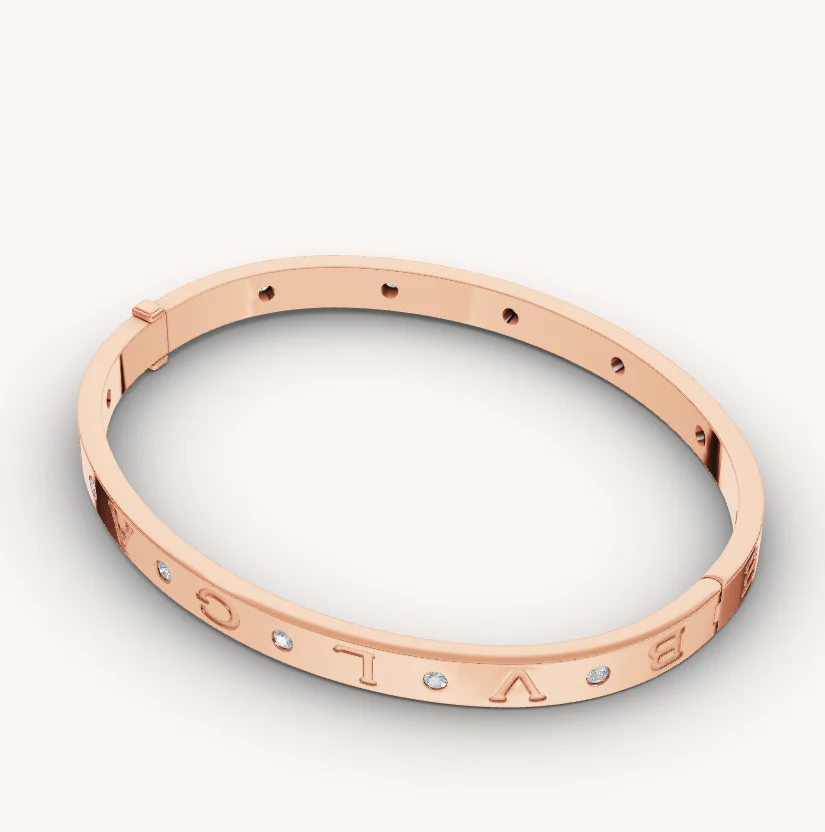[Bulgari]ZERO 1 PINK GOLD 12 DIAMONDS BRACELET