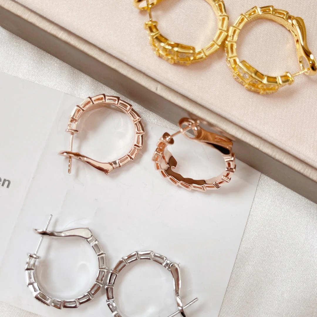 [Bulgari]SERPENTI EARRINGS DIAMOND