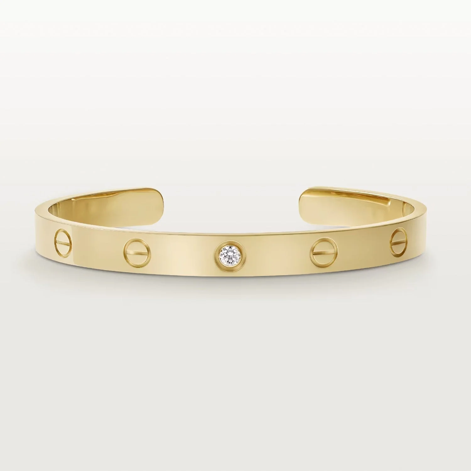 [Cartier]LOVE BRACELET 6.1MM 1 DIAMOND OPEN CUFF