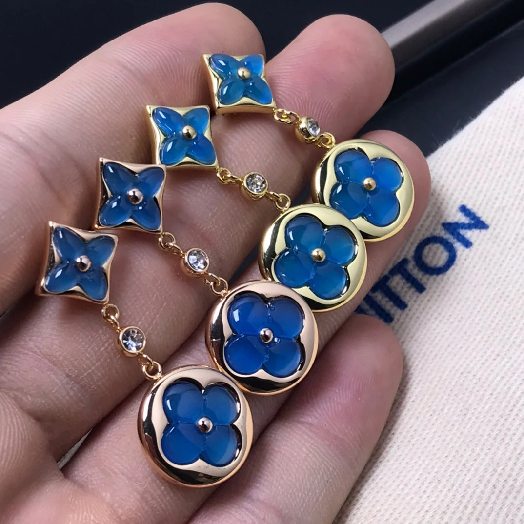 [Louis vuitton]STAR AND SUN AGATE DIAMOND EARRINGS