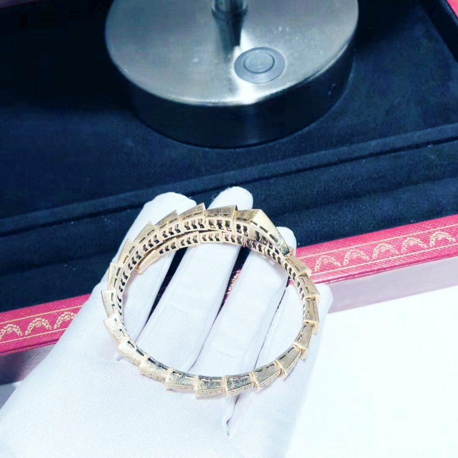 [Bulgari]SERPENTI BRACELET 8MM PINK GOLD DIAMOND