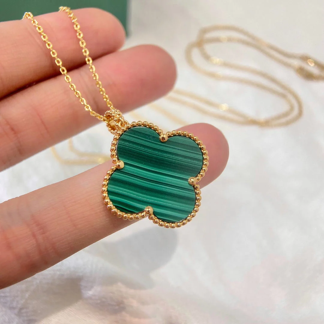 [Van Cleef & Arpels] 25MM MALACHITE GOLD NECKLACE