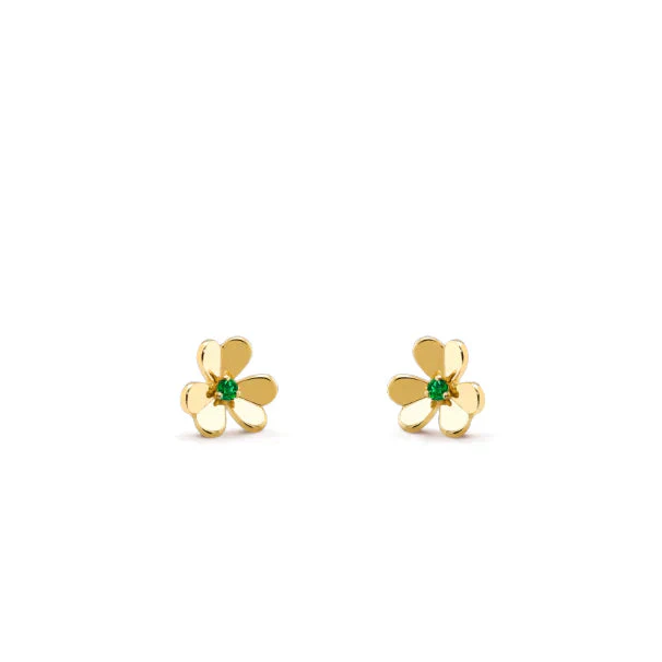 [Van Cleef & Arpels]FRIVOLE  FLOWER MALACHITE EARRINGS
