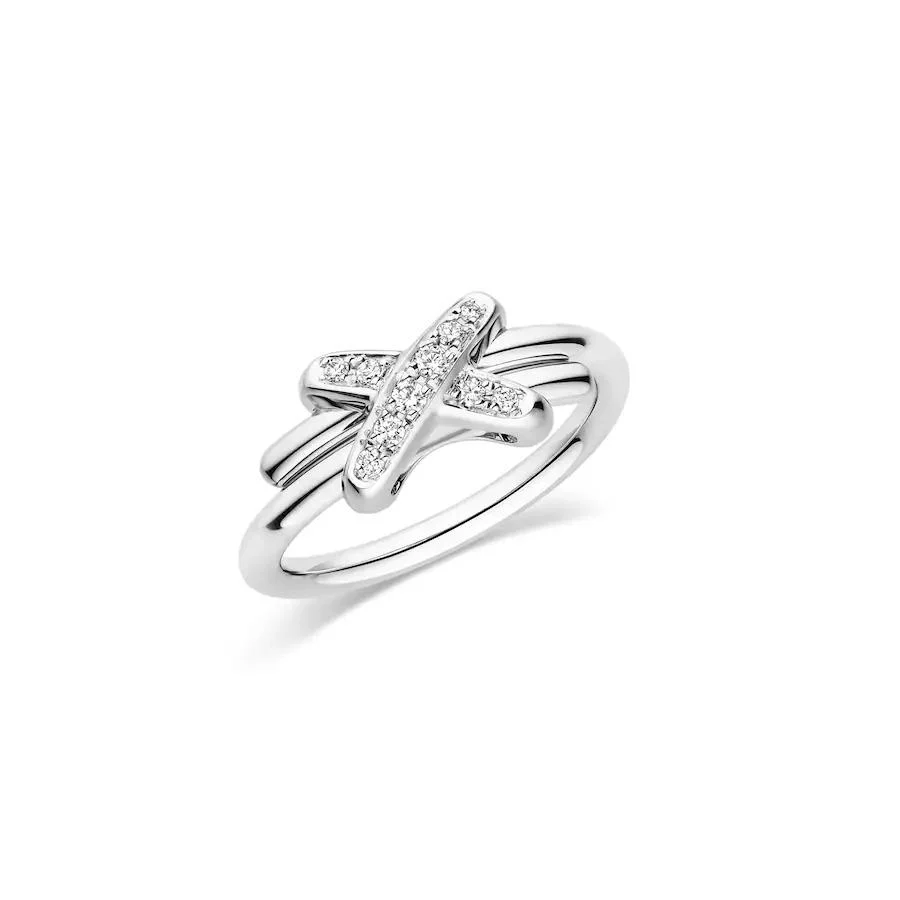 [Chaumet]JEUX DE SILVER DIAMOND RING