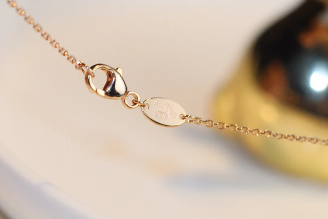 [Chaumet]JEUX MALACHITE 1 DIAMOND PINK GOLD NECKLACE