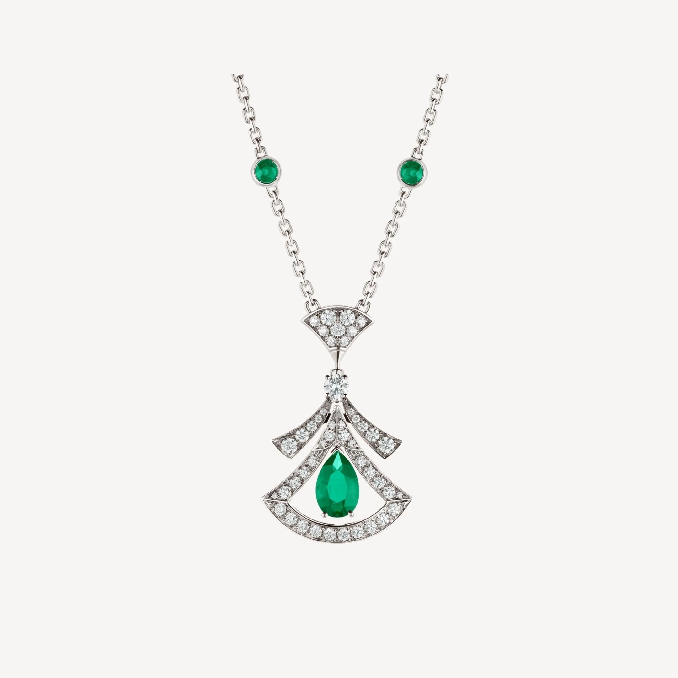 [Bulgari]DREAM NECKLACE MALACHITE DIAMOND SILVER