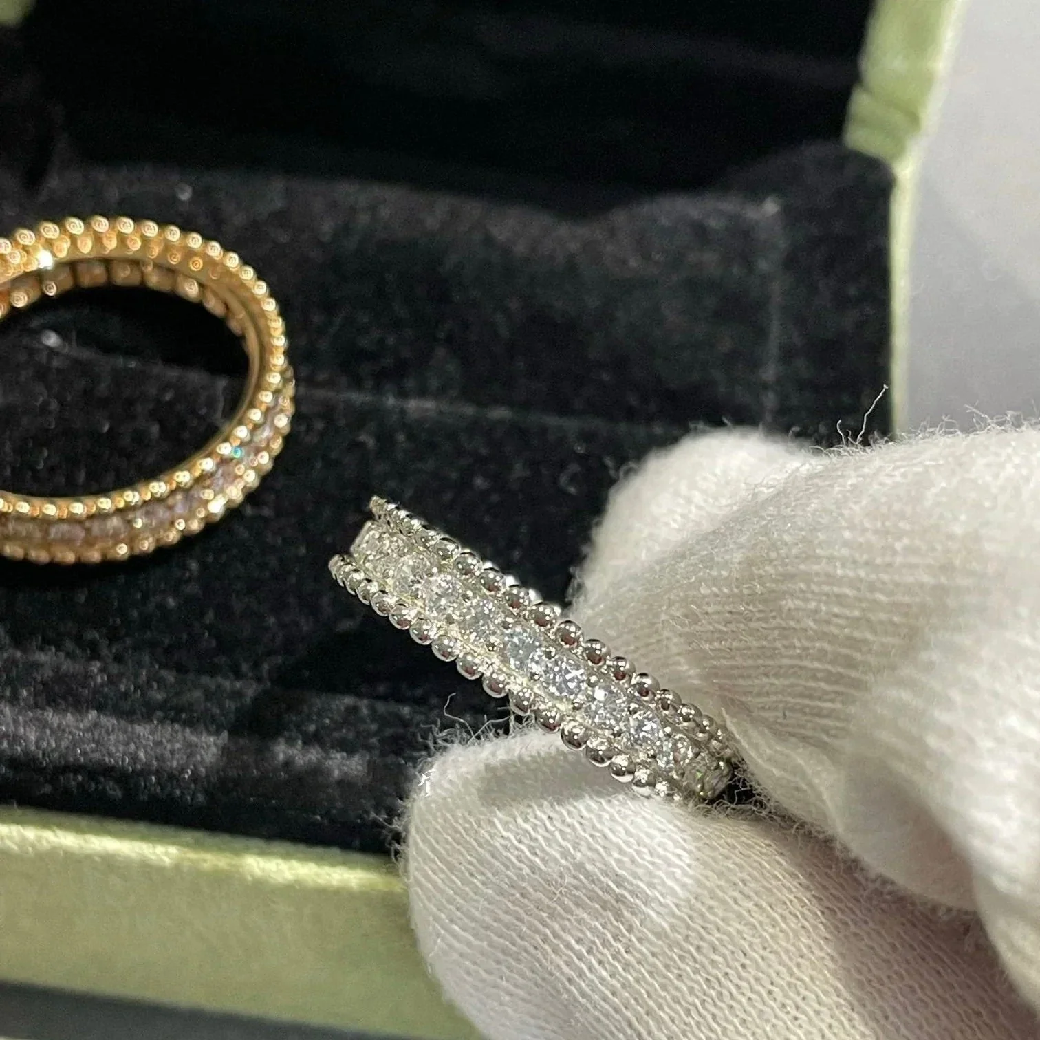 [Van Cleef & Arpels]PERLEE DIAMOND ROSE GOLD RING