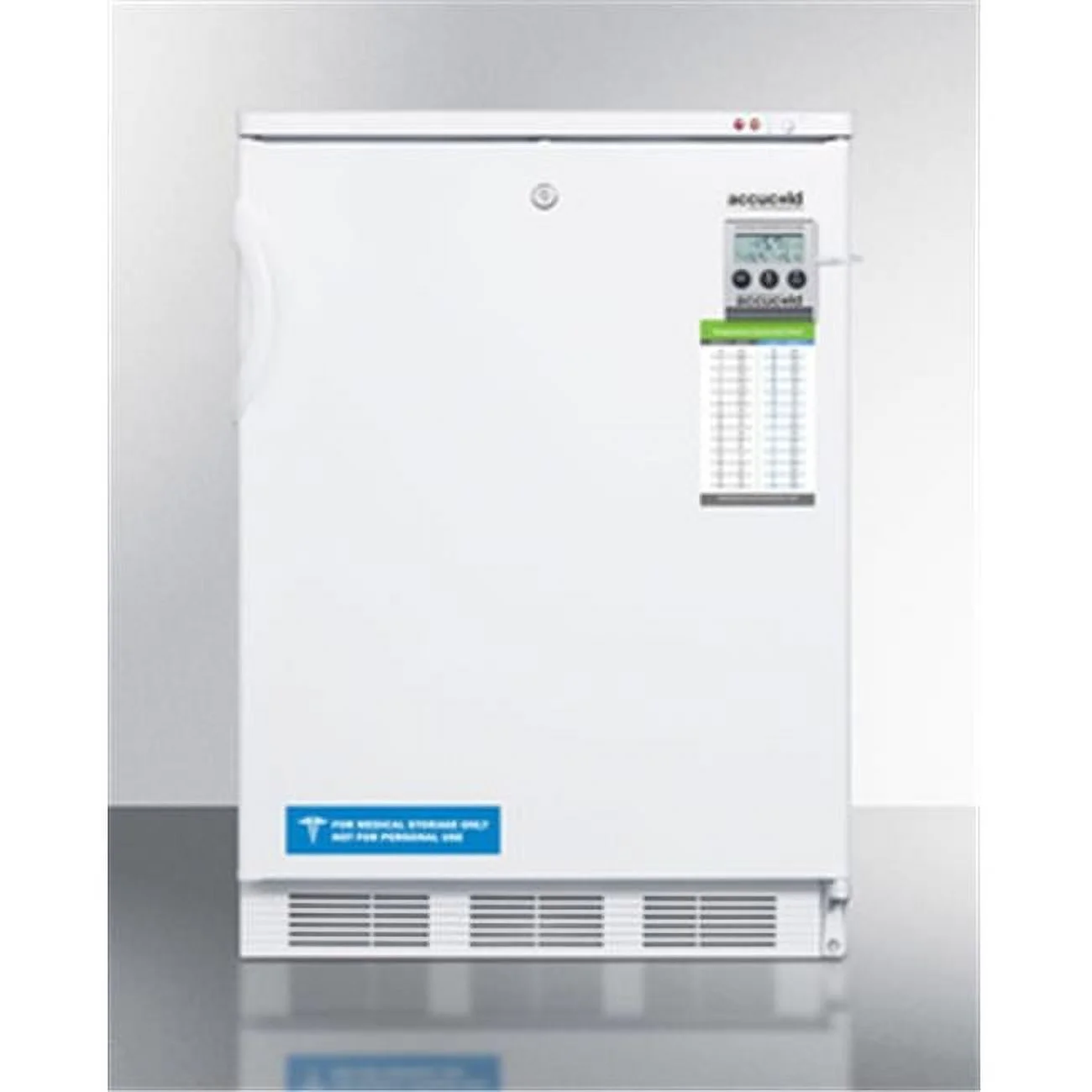 24 in. Built-in -25 deg C Manual Defrost All-Freezer with Lock & Alarm - White