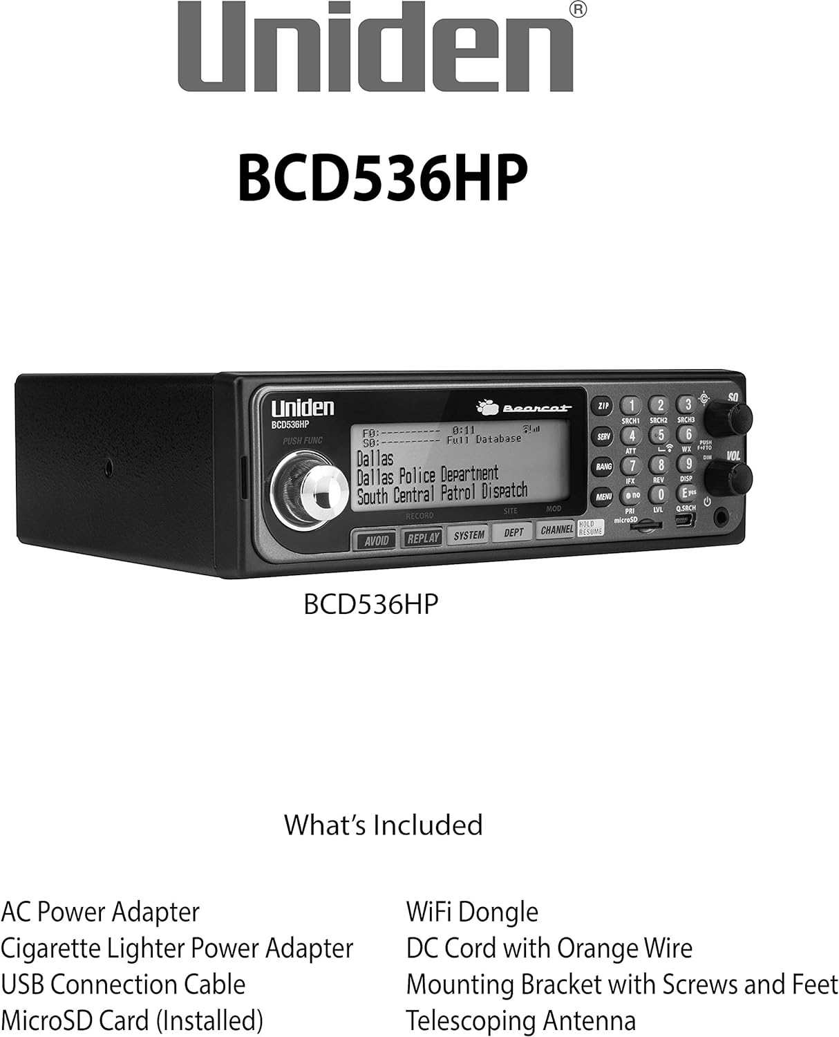BCD436HP HomePatrol Series Digital Handheld Scanner. Simple Programming, S.A.M.E. Emergency/Weather Alert, Covers USA and Canada