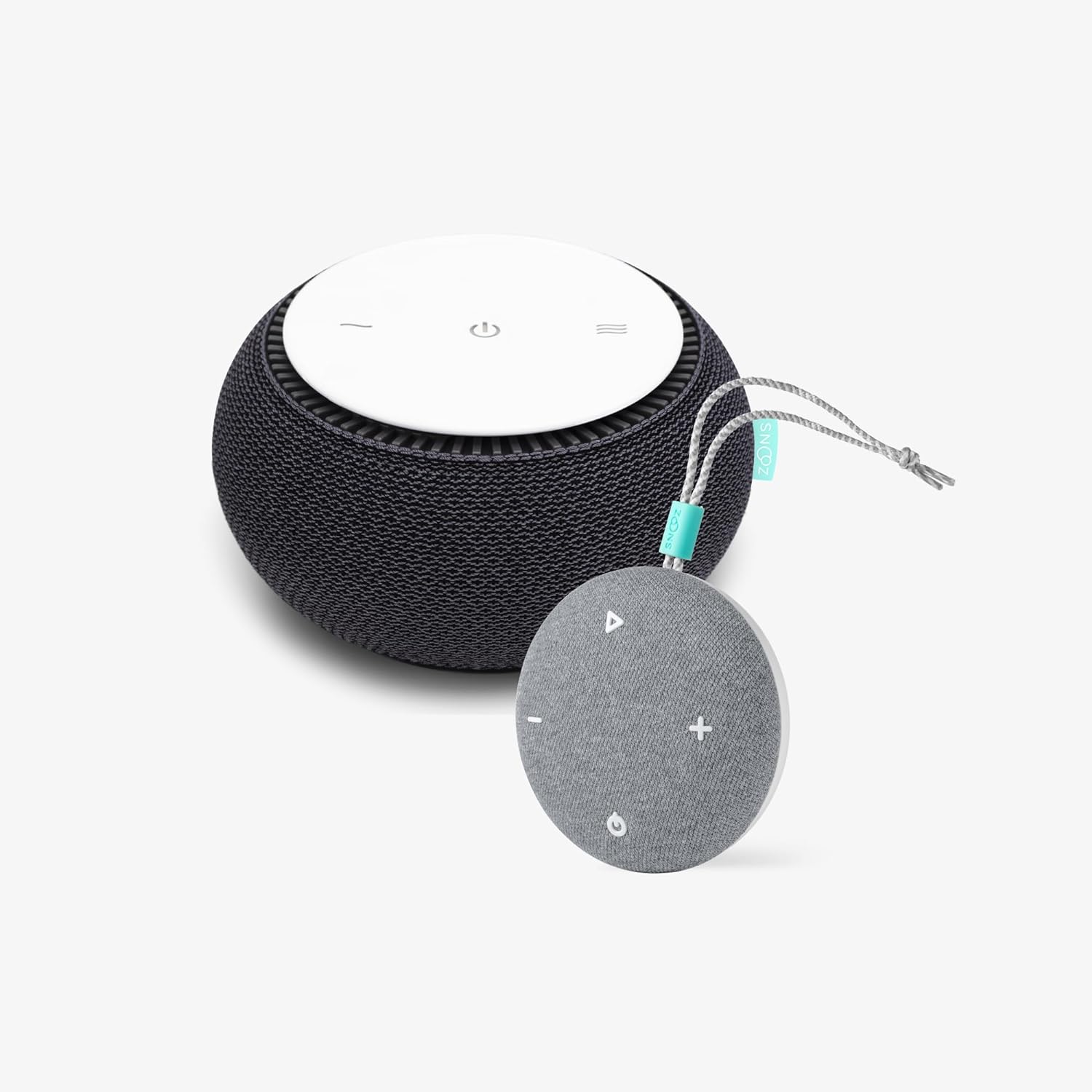 Original Charcoal White Noise Sound Machine and SNOOZ Go Travel Friendly and Portable Sound Machine - Bundle