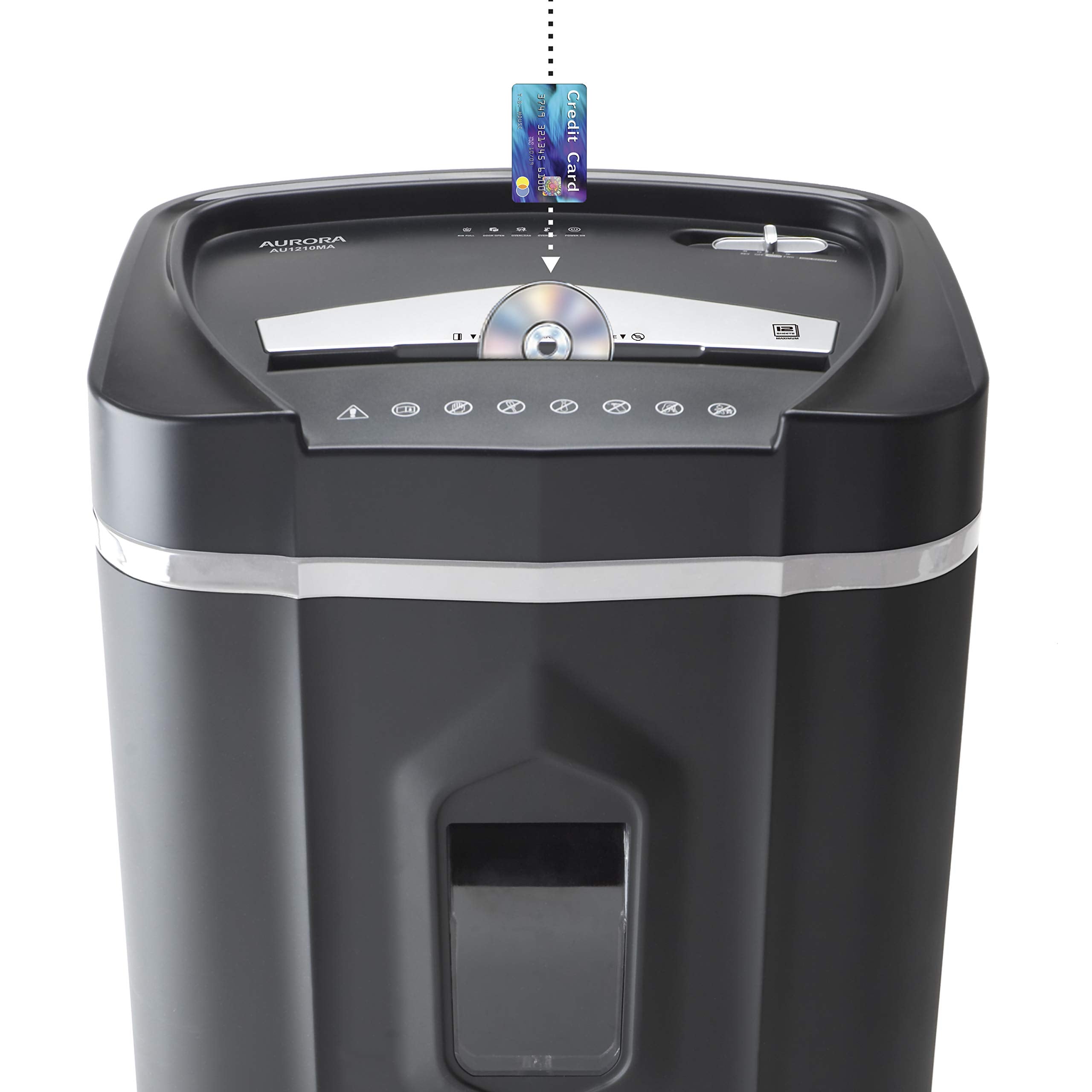 Aurora 12-Sheet Micro-Cut Paper/CD and Credit Card/ 60 Minutes Continuous Run Time Shredder