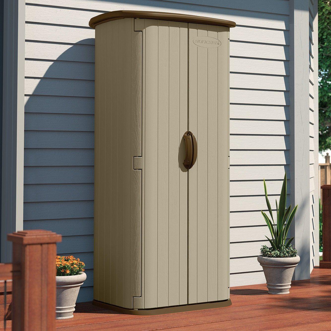 Double Wall Resin Outdoor Tool Storage Shed 70.5′′H x 32.25′′W x 26.5′′D