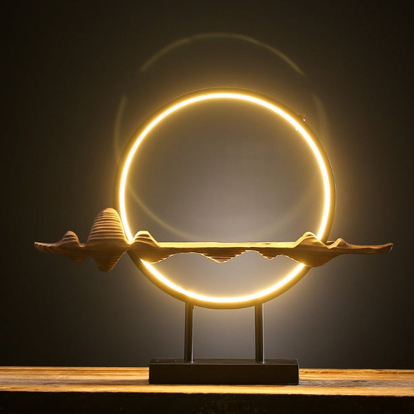 Monkey King Mountain Backflow Incense Burner With Led Lamp