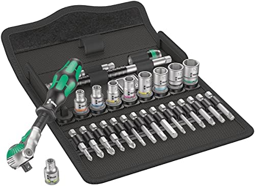 Wera 05004016001 8100 SA 6 Zyklop Metric Speed Ratchet Set  28 Piece  1/4′′ Drive