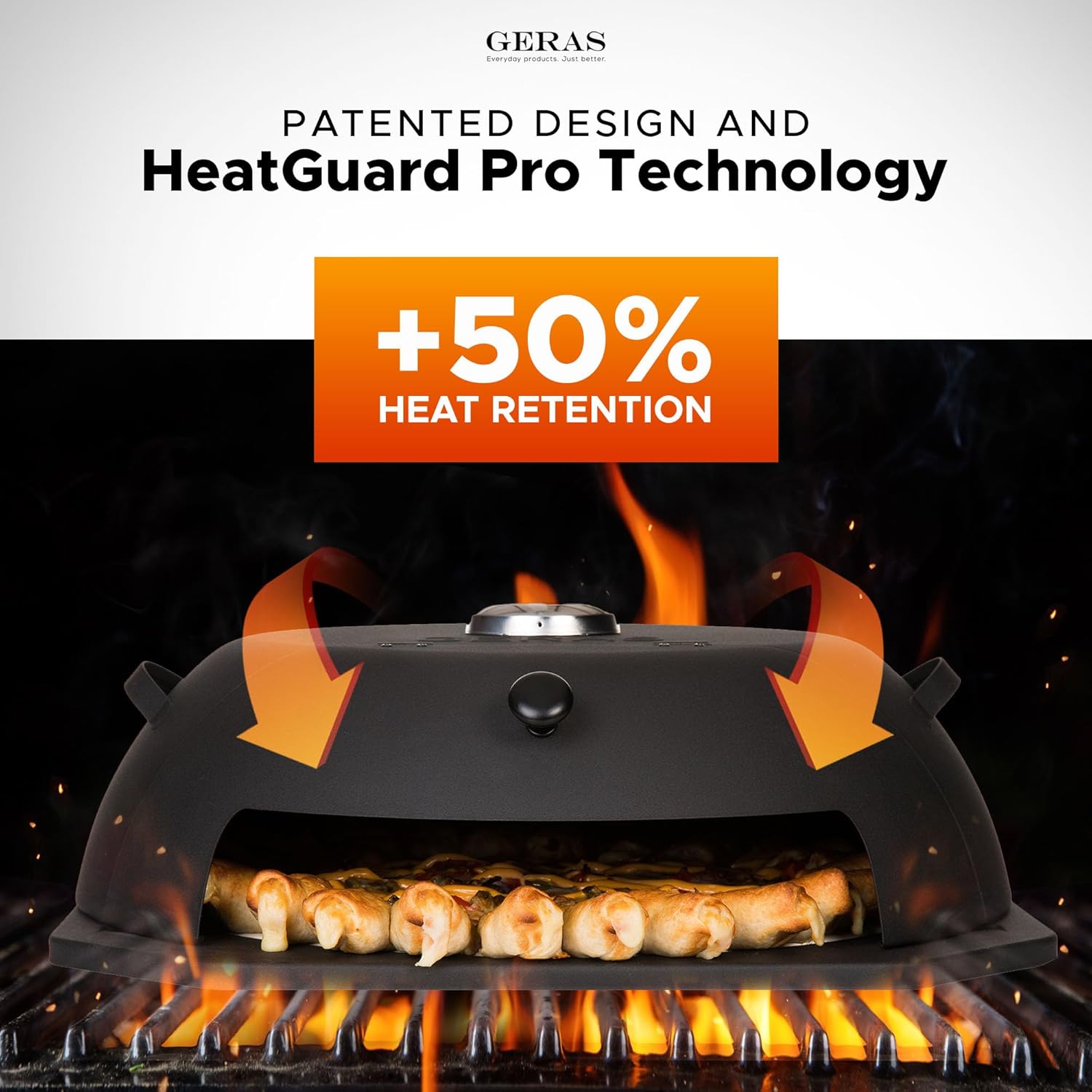 Geras Portable Grill Pizza Oven - Perfect for Outdoor Camping with Pizza Shovel