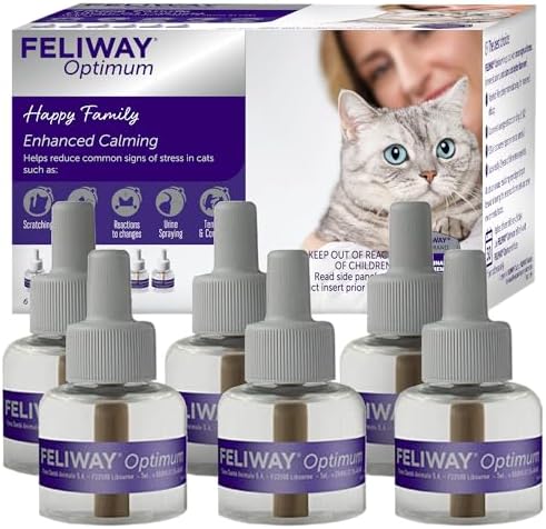 FELIWAY Optimum  Enhanced Calming Pheromone 30-day Refill – 6 Pack