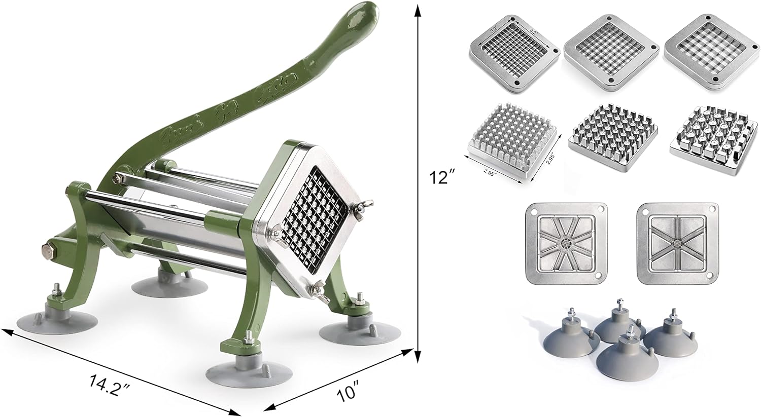 New Star Foodservice Commercial Grade French Fry Cutter Complete Kit
