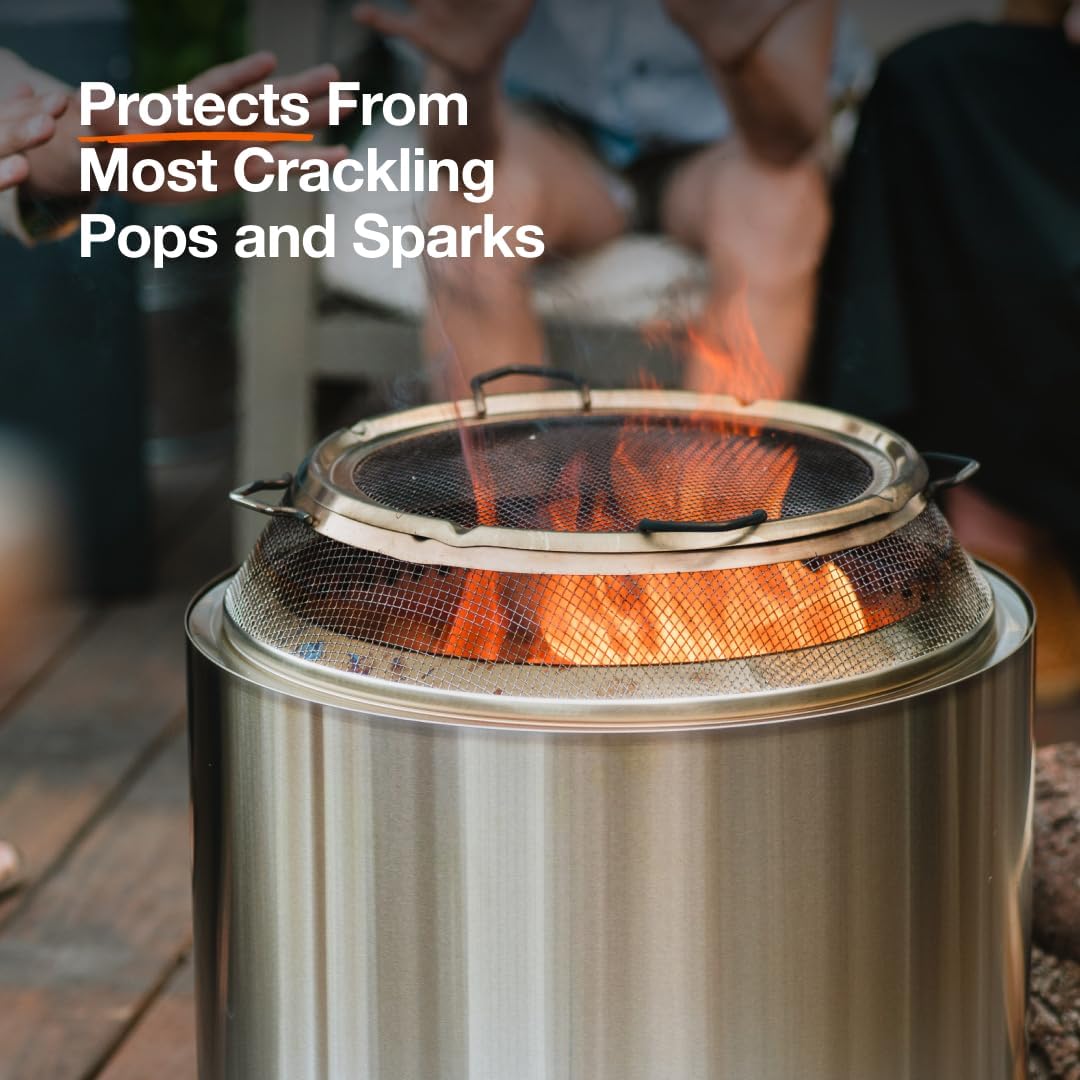 Solo Stove Bonfire Shield - Durable Stainless Steel Spark Protector Mesh Screen