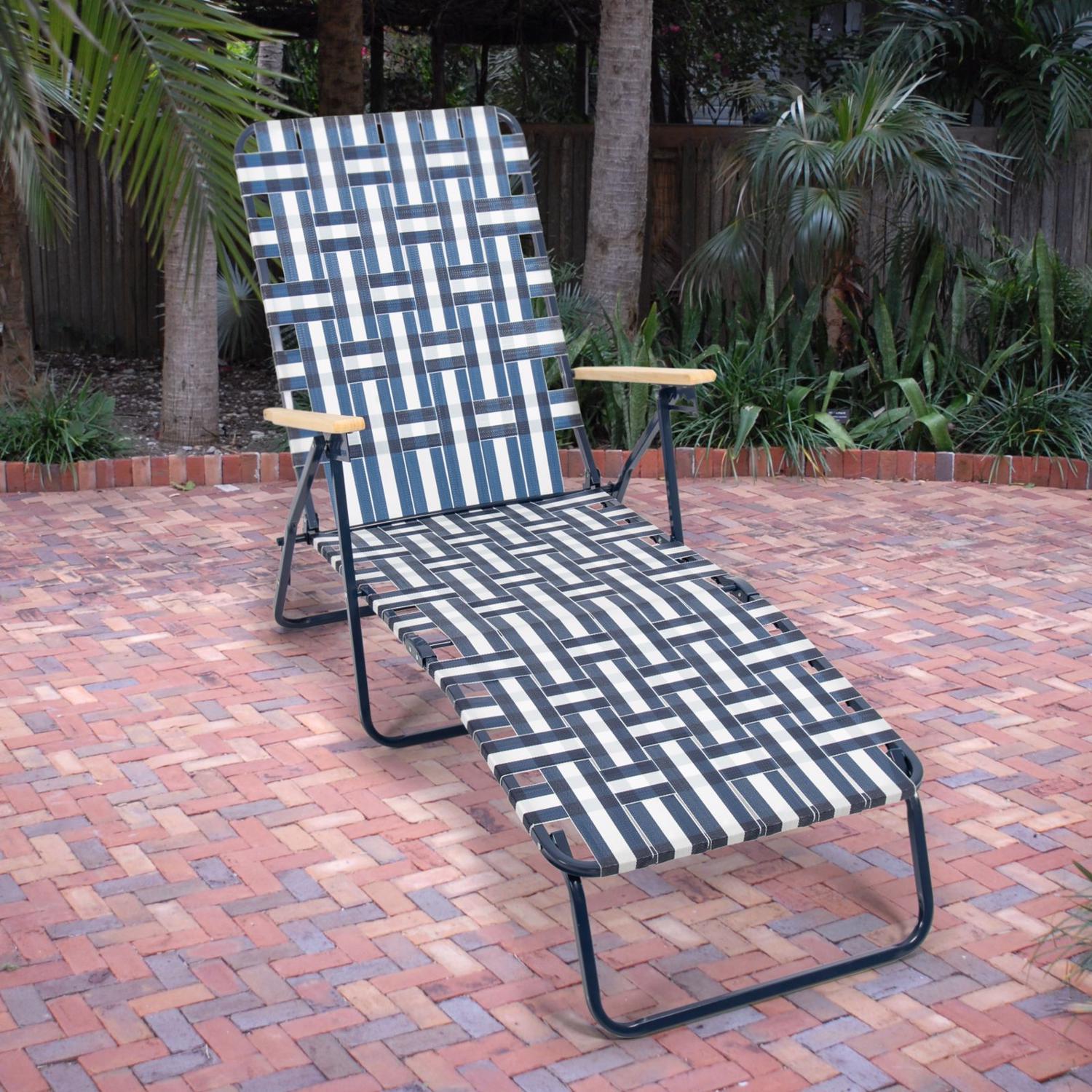 Rio Brands Silver Steel Frame Foldable Chaise Lounge💝 Last Day For Clearance