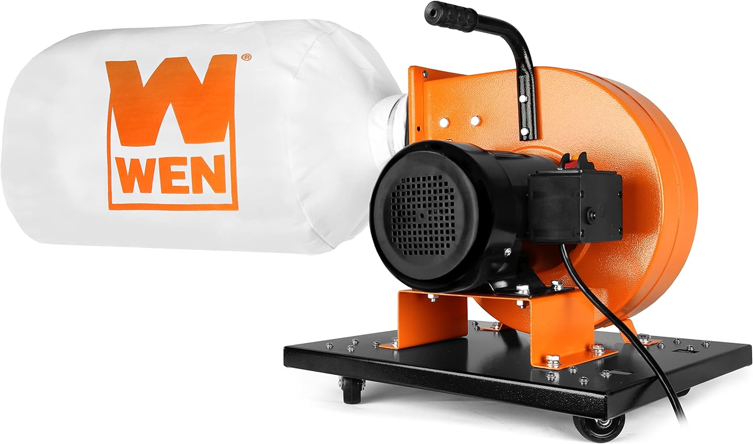 WEN 7.4-Amp Rolling Dust Collector with Induction Motor 15-Gallon Bag and Optional Wall Mount