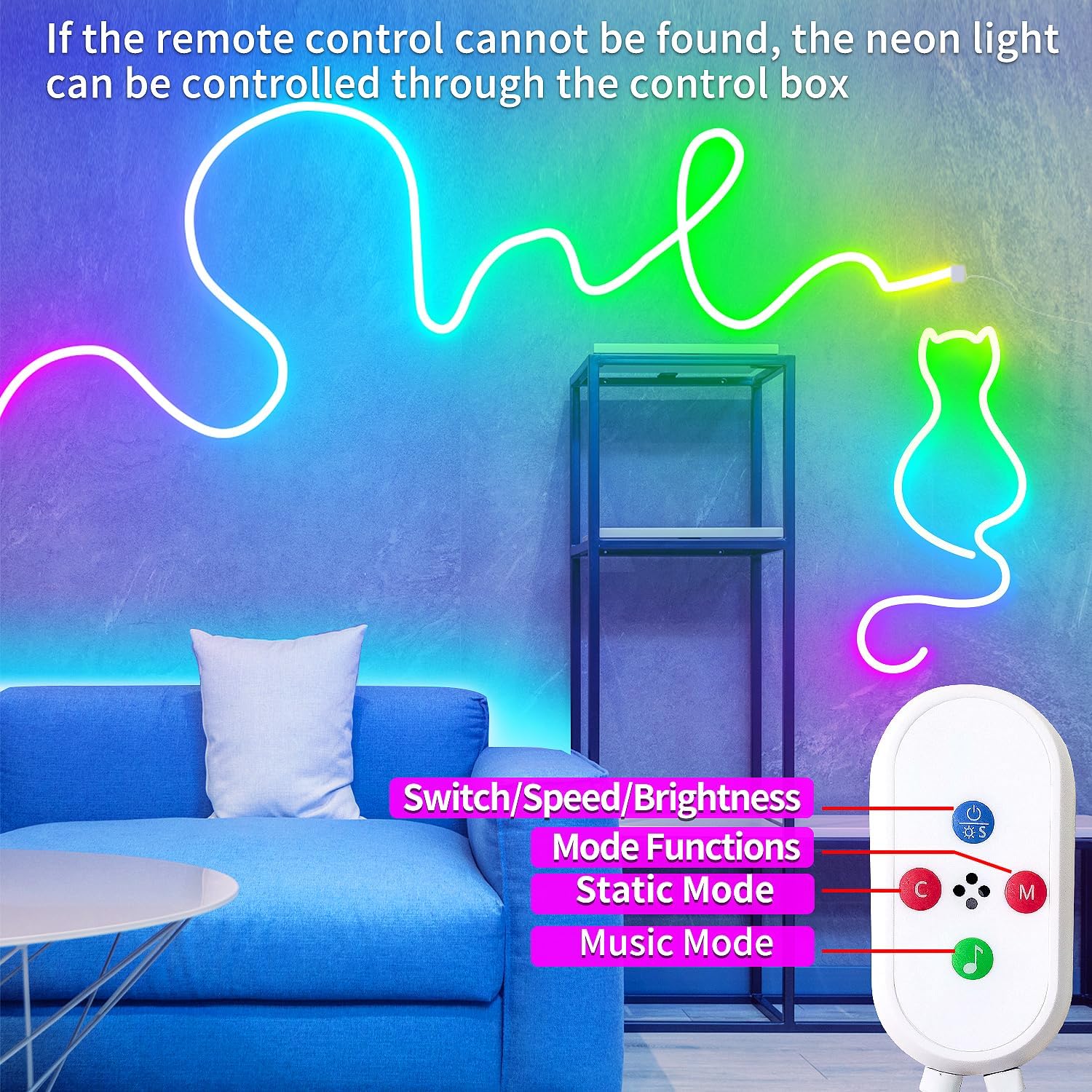 Segrass 100ft LED neon Lights with Remote APP Control IP65 Waterproof