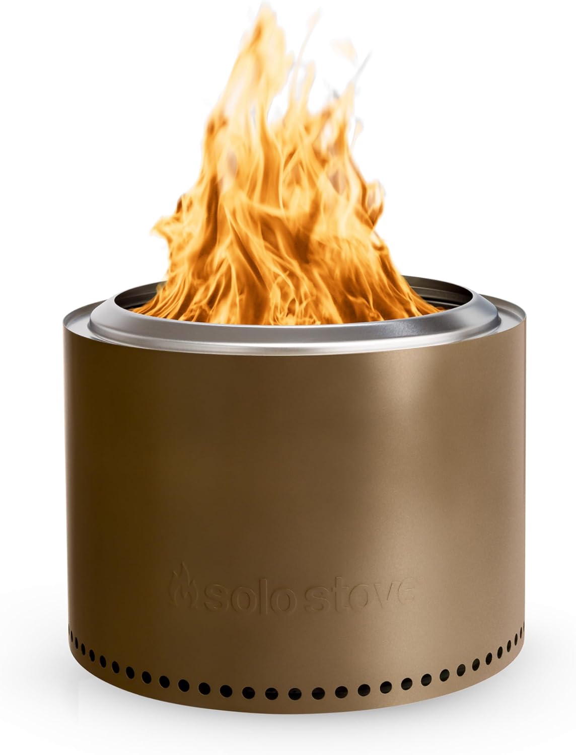 Bonfire 2.0, Smokeless Fire Pit | Wood Burning Fireplaces with Removable Ash Pan, Portable Outdoor Firepit - Ideal for Camping, Stainless Steel, H: 14 in x Dia: 19.5 in, 20 lbs