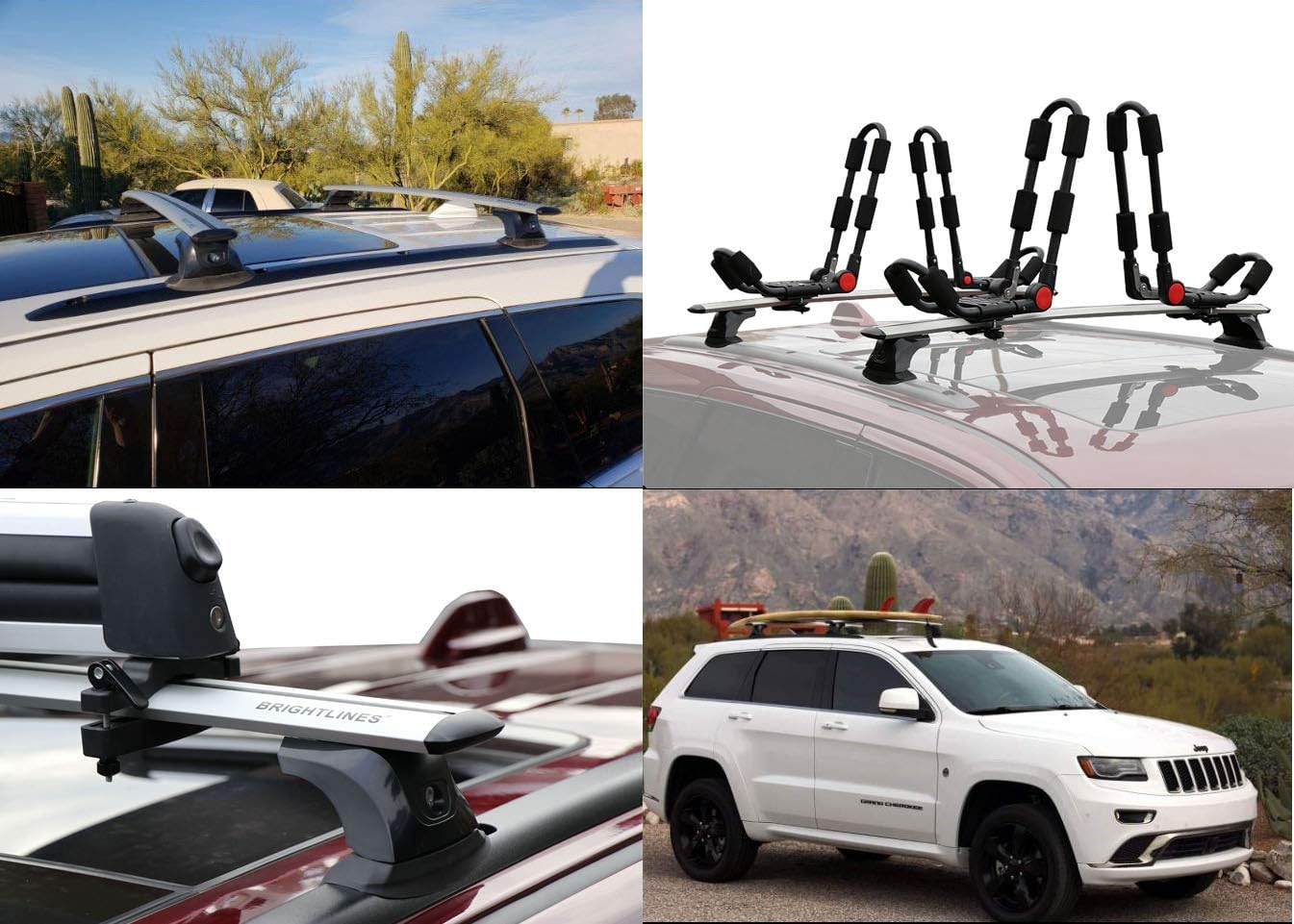 BRIGHTLINES Heavy Duty Anti-Theft Premium Aluminum Roof Rack Roof Rack