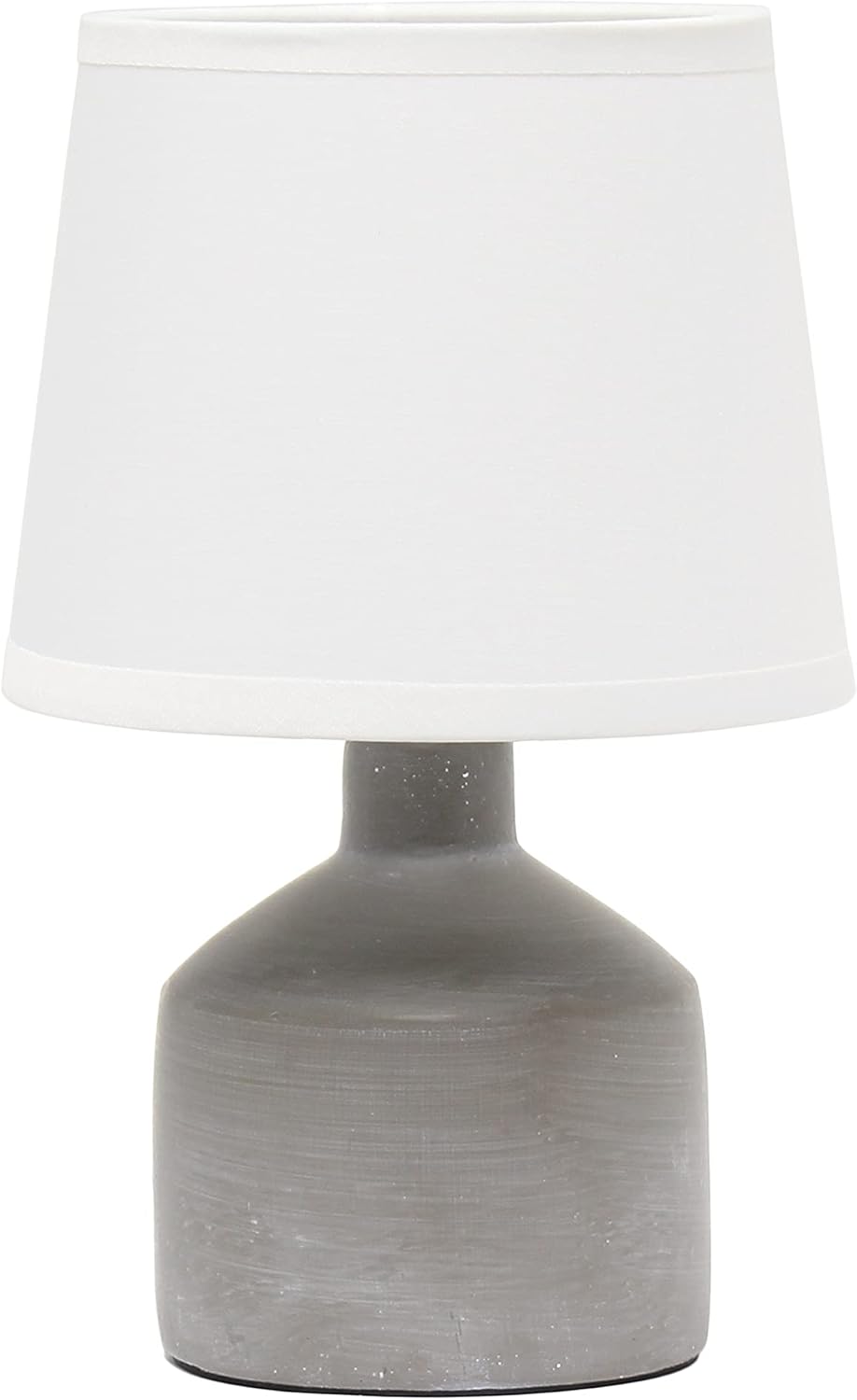 Simple Designs Conical Drum Fabric Mini Concrete Table Lamps 12-Pack