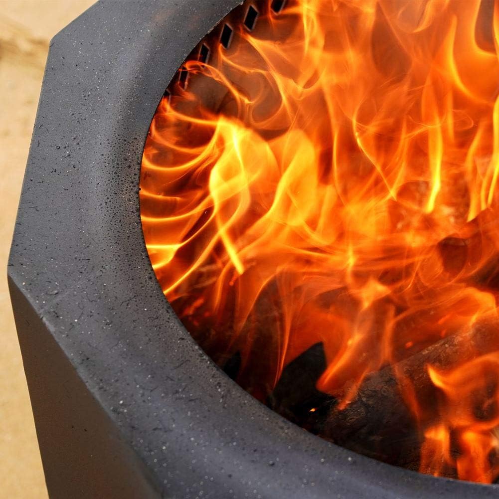 21 Inch Smokeless Portable Beach Camping BBQ Cooking Fire Pit