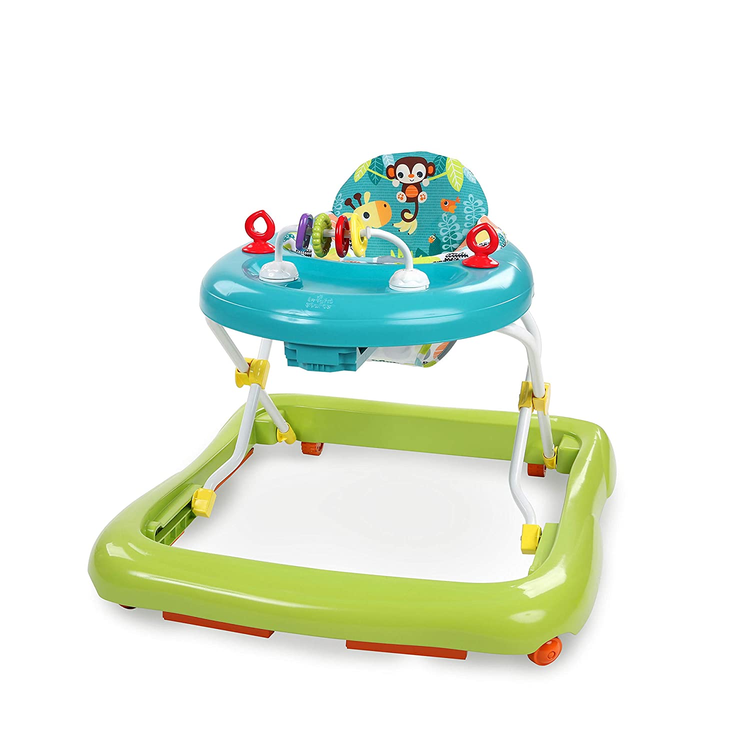 Bright Starts Giggling Safari Walker with Easy Fold Frame for Storage, Ages 6 Months 💝 Last Day For Clearance