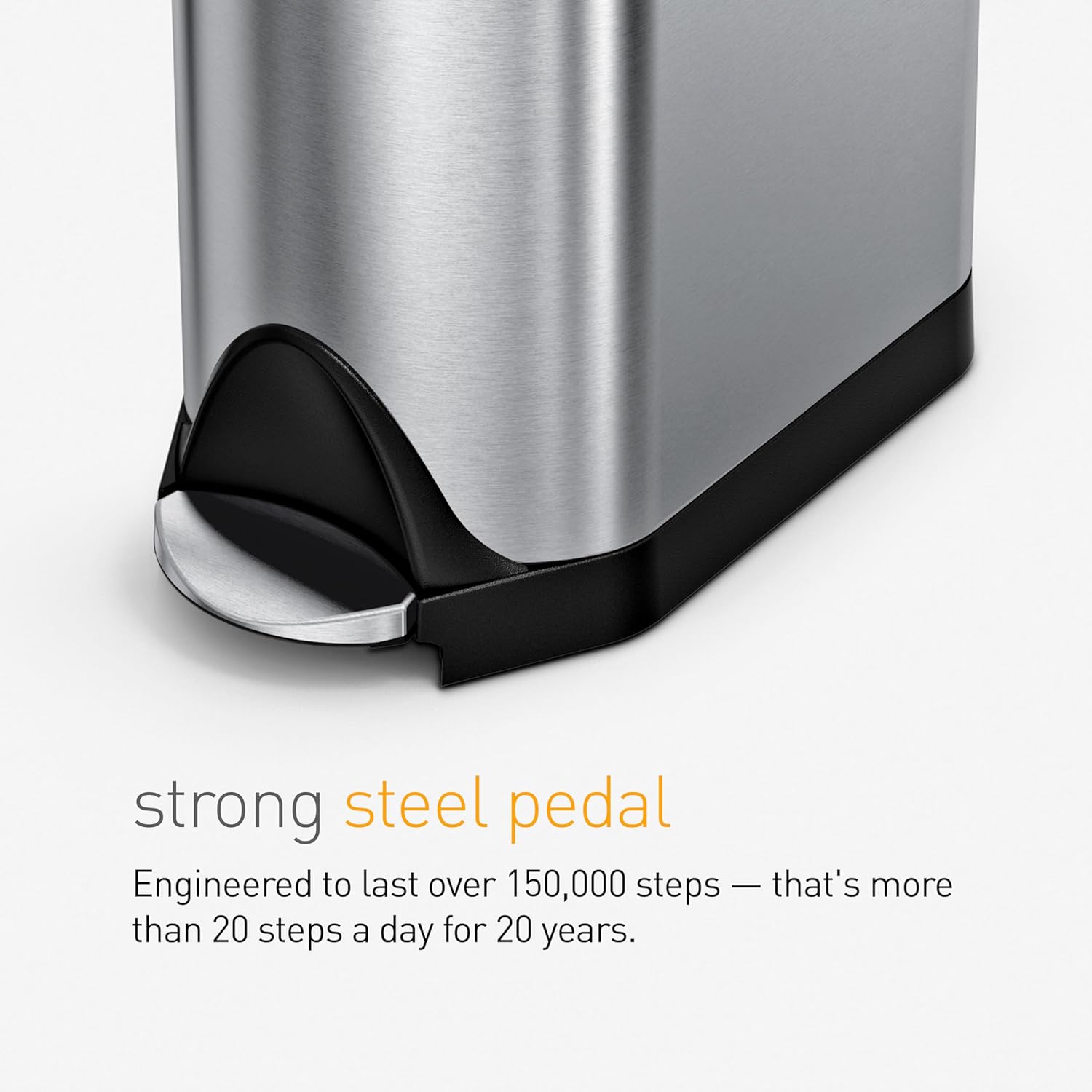 Simplehuman double compartment butterfly lid kitchen recycling walk-in stainless steel trash can