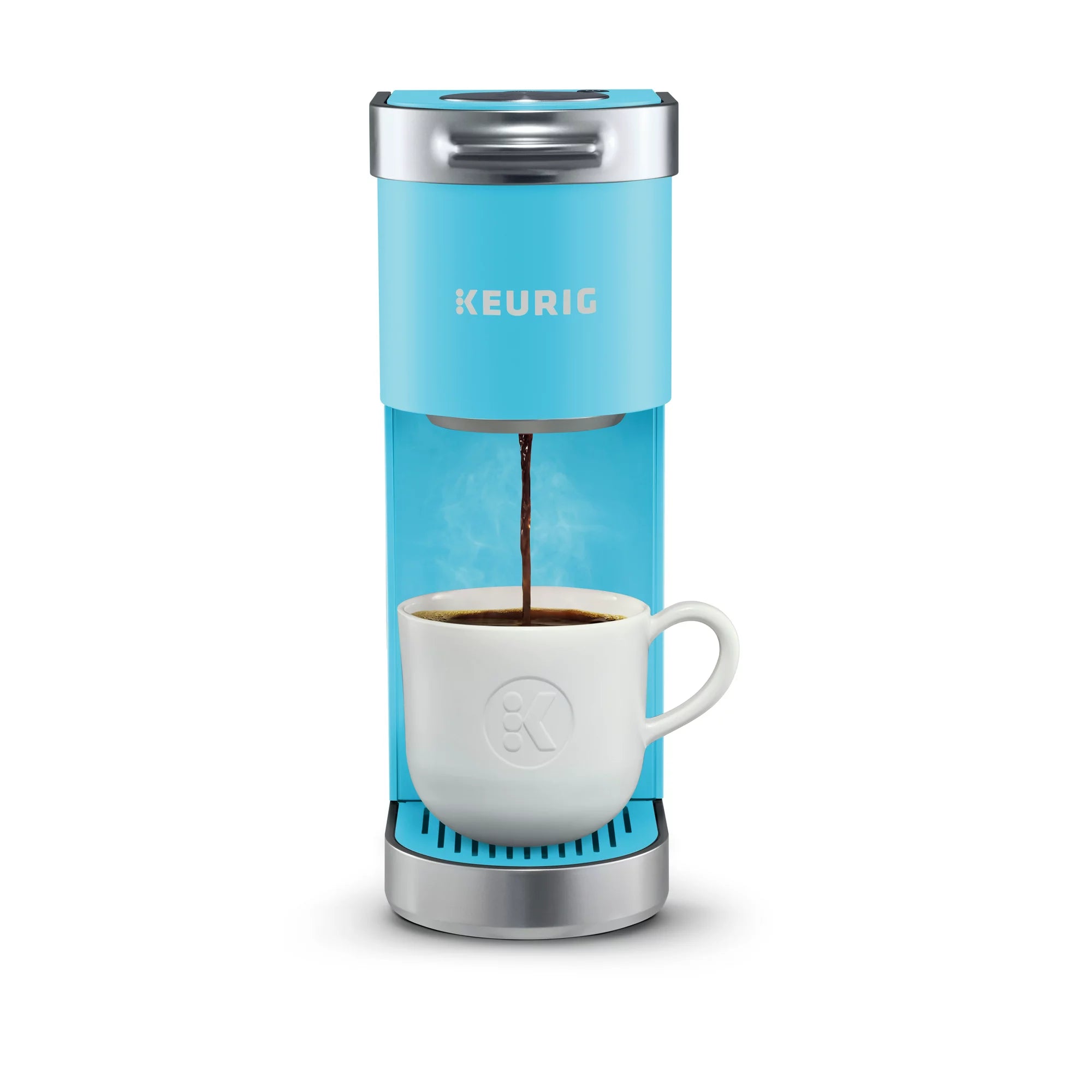 Keurig K-Mini Plus Single Serve K-Cup Pod Coffee Maker, Cool Aqua💝 Last Day For Clearance