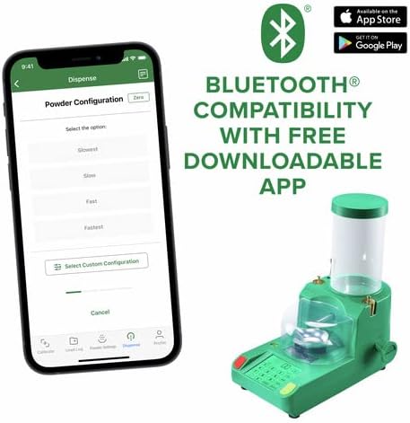RCBS powder dispenser, Bluetooth compatible, 2000 capsules capacity, touch screen display