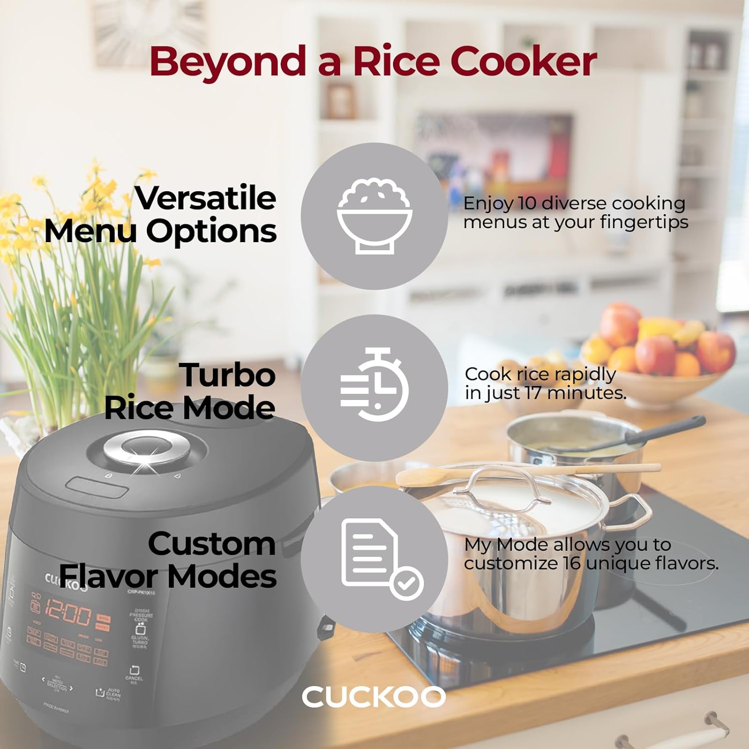 CUCKOO Non-stick Inner Pot Self-cleaning Heating Pressure Rice Cooker