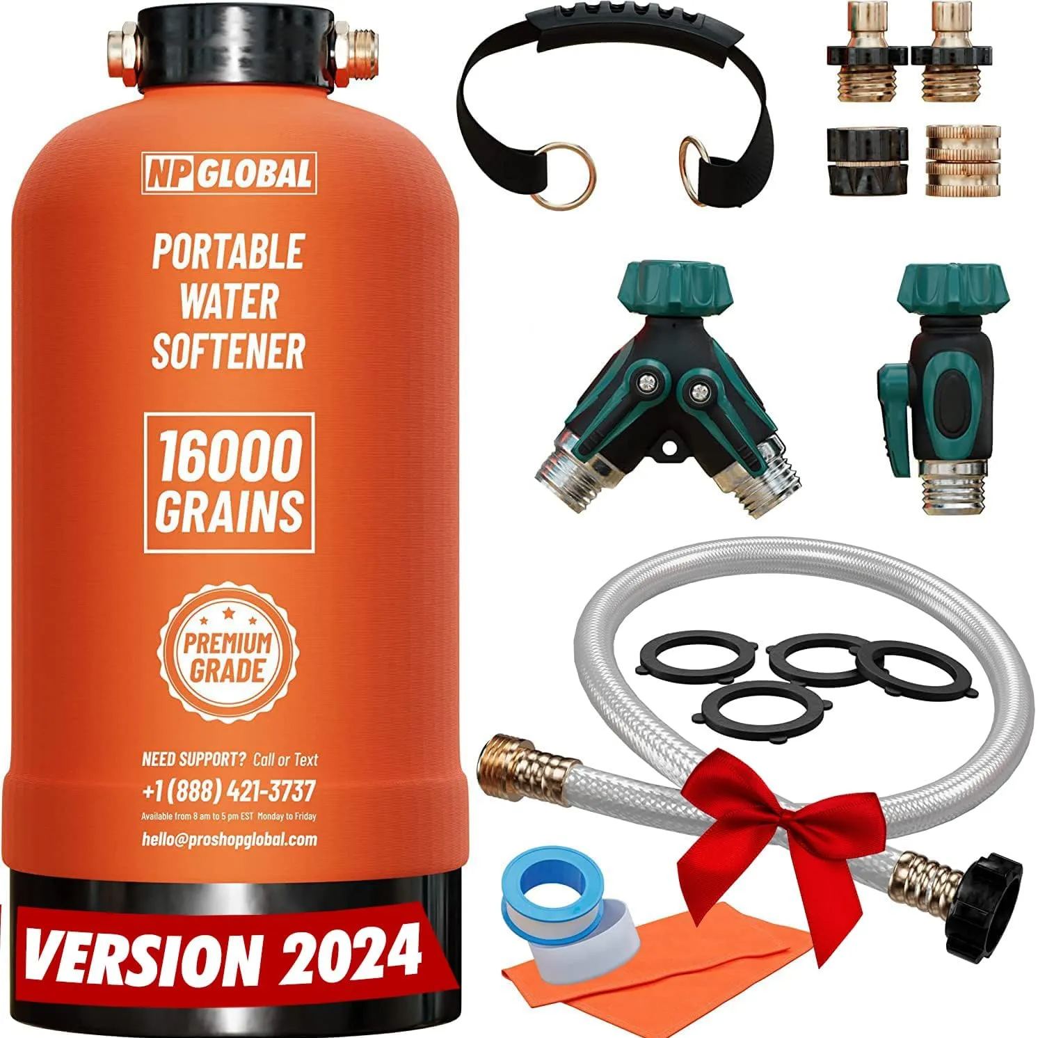 RV Portable Water Softener - 16,000 Grains, 3/4