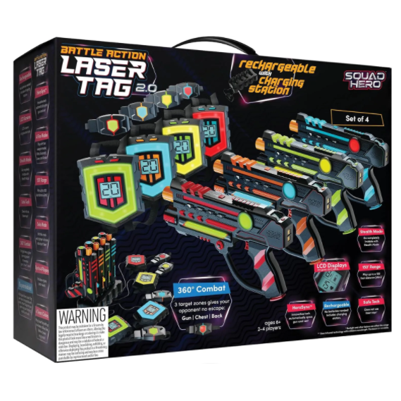 Squad Hero Cool Teens Rechargeable Laser Tag 360° Sensor
