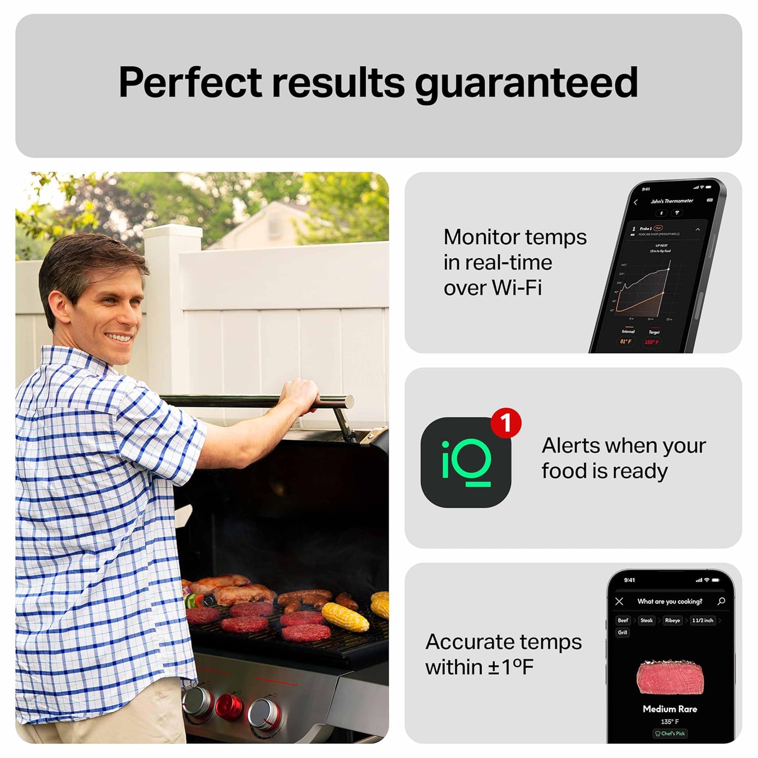 CHEF iQ Ultra-thin Probe Smart Wireless Meat Thermometer