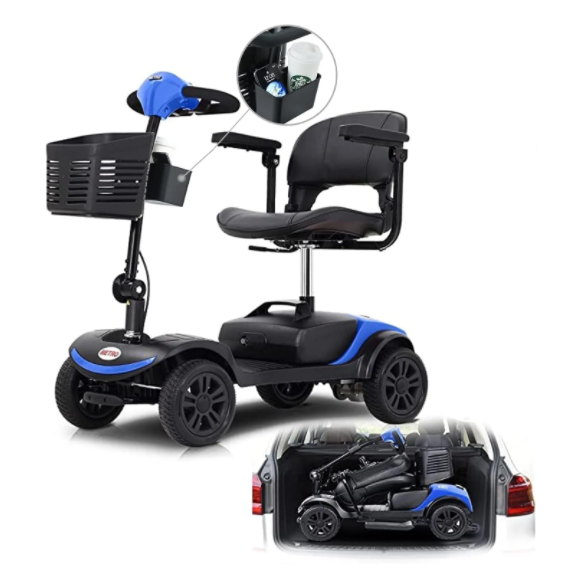 Majnesvon Compact foldable electric four-wheel scooter for the elderly