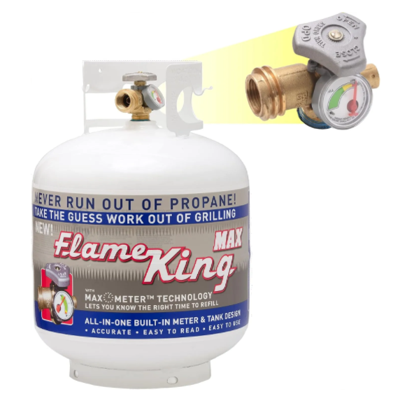 Flame King 20 lb. Steel Propane Tank with OPD Valve and Built-in Gauge