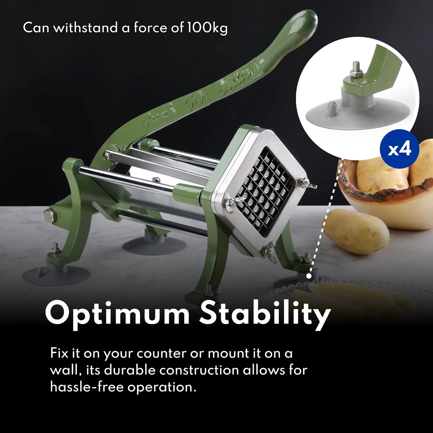 New Star Foodservice Commercial Grade French Fry Cutter Complete Kit