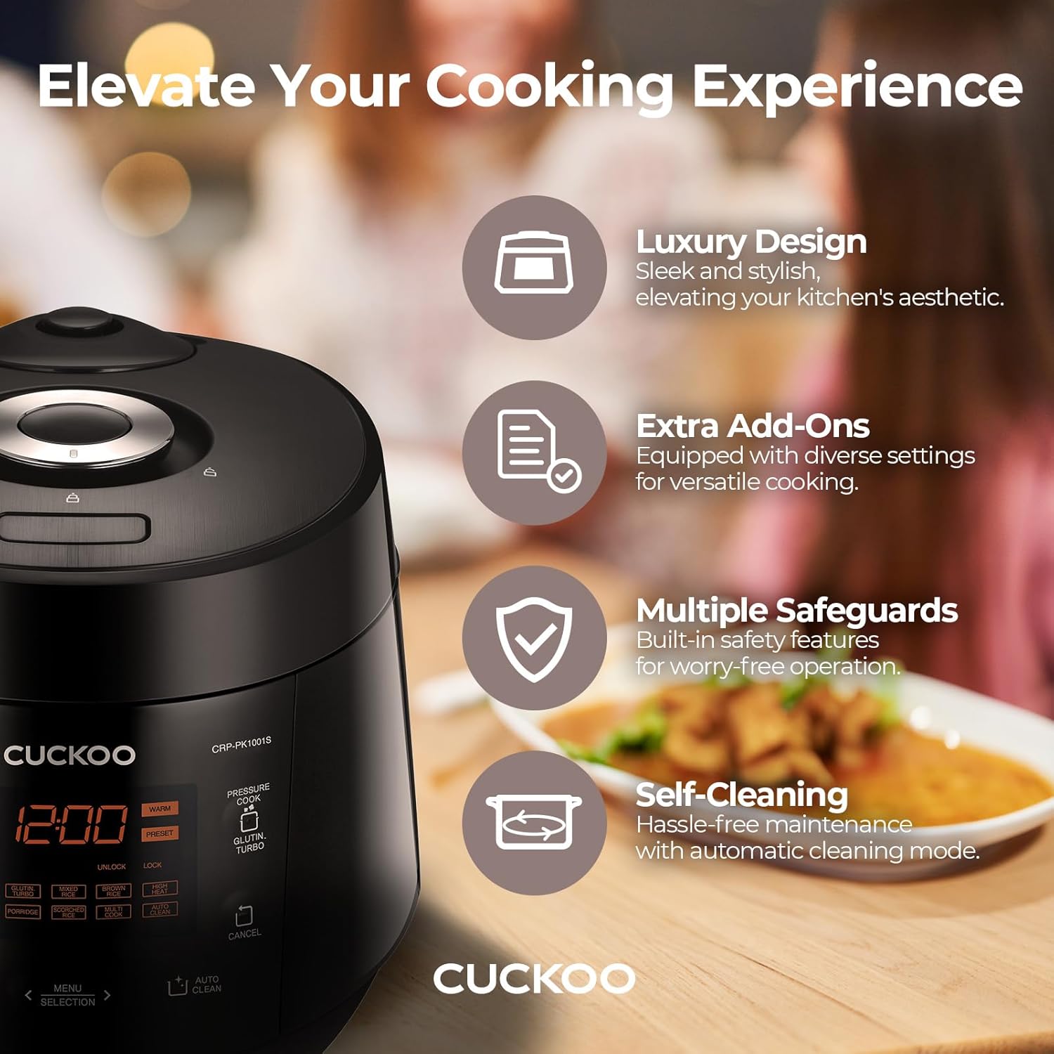 CUCKOO Non-stick Inner Pot Self-cleaning Heating Pressure Rice Cooker