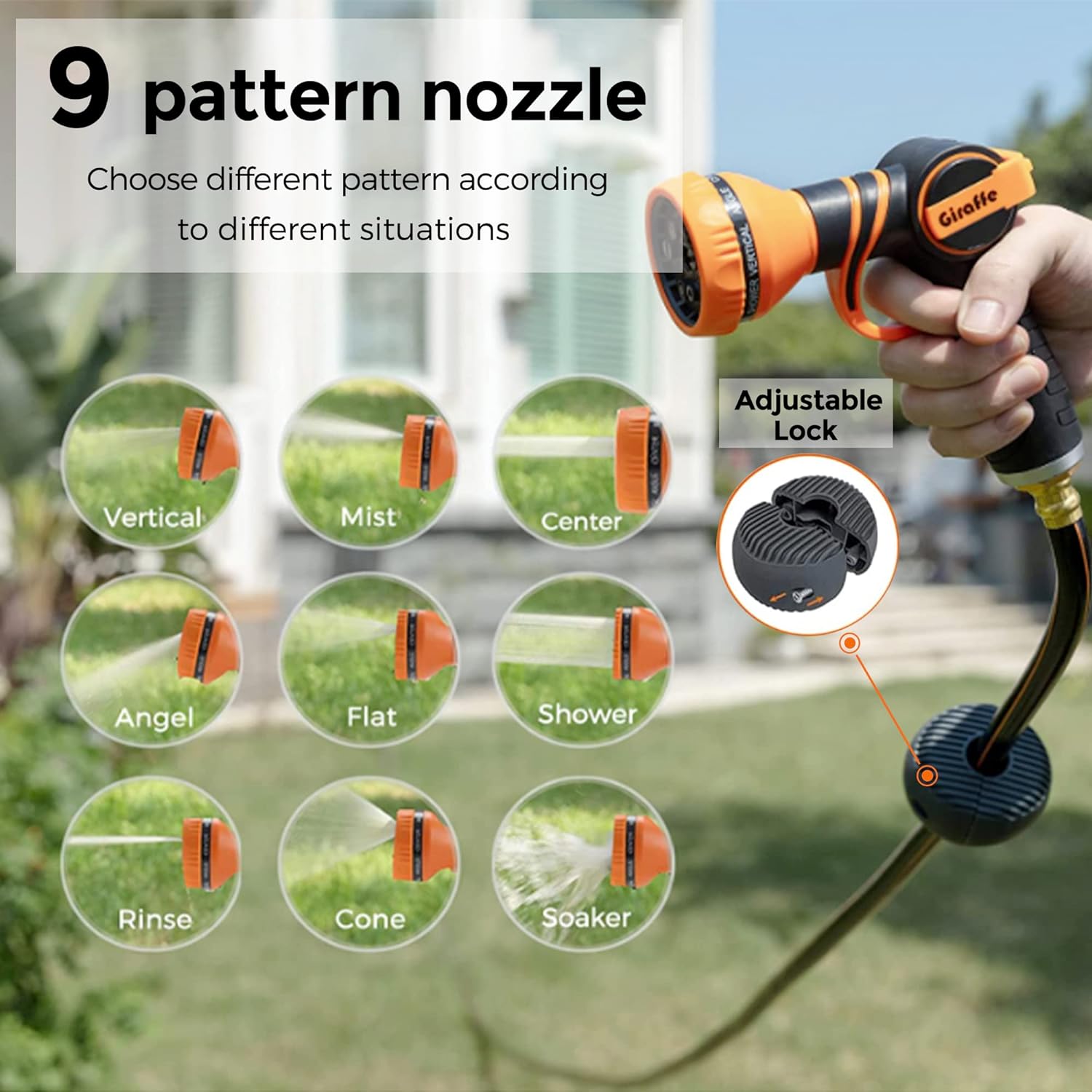 Giraffe Tools Retractable Garden Hose Reel 5/8