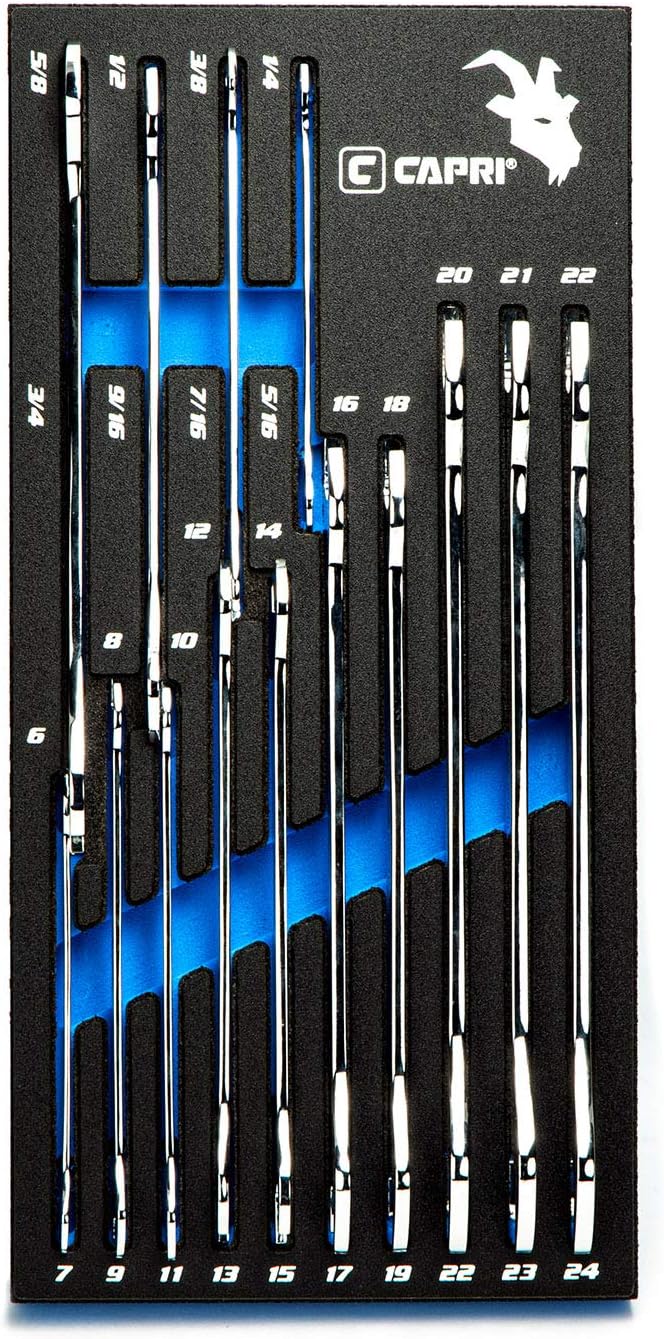 Capri Tools Super-Thin Ultra Low Profile Wrenches 11-Piece Set