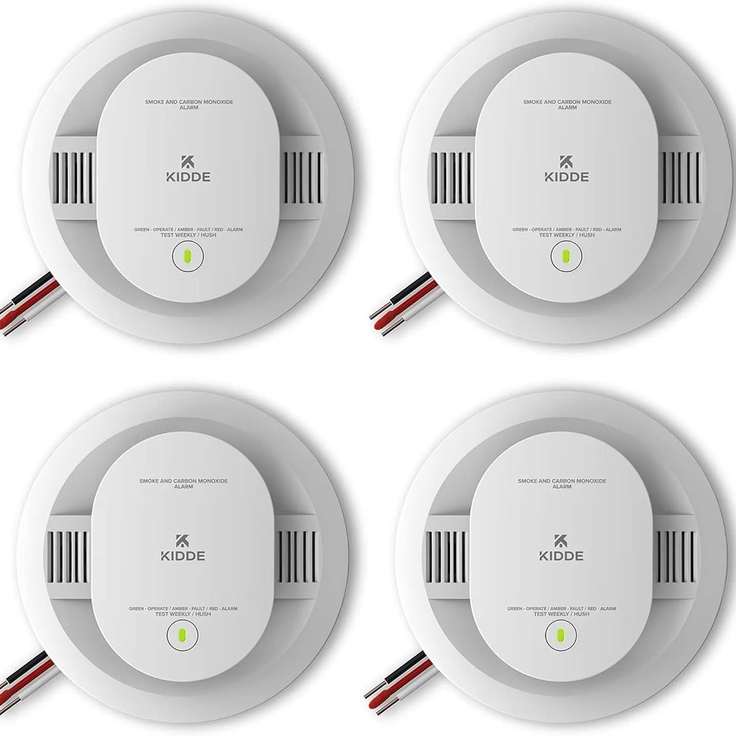 Kidde Wired Smoke and Carbon Monoxide Detector 4-Pack