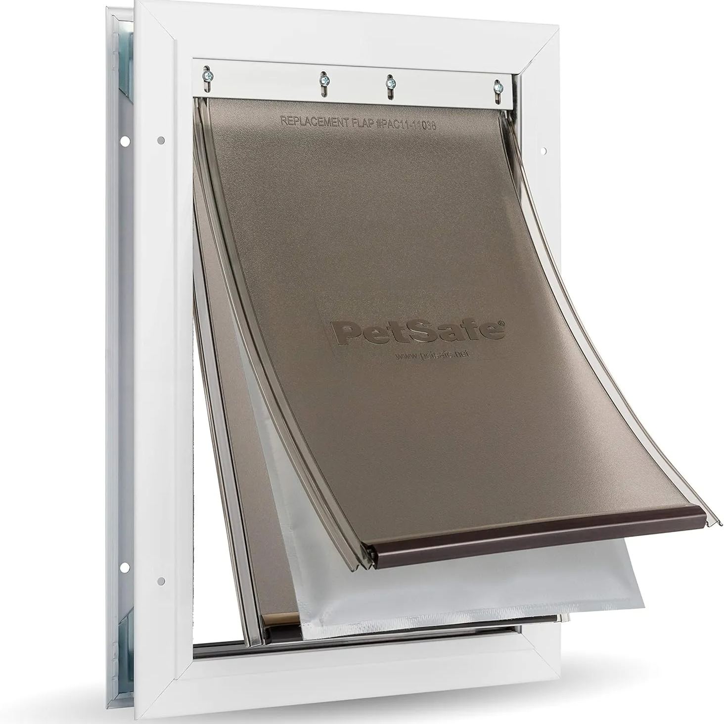 PetSafe Extreme Weather Aluminum Dog Door for Exterior Doors - 3 Flaps for Insulation