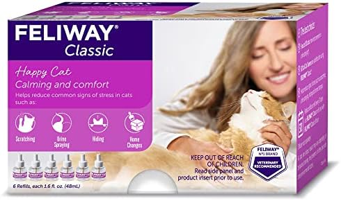 FELIWAY Classic Cat Calming Pheromone  30 Day Refill – 6 Pack