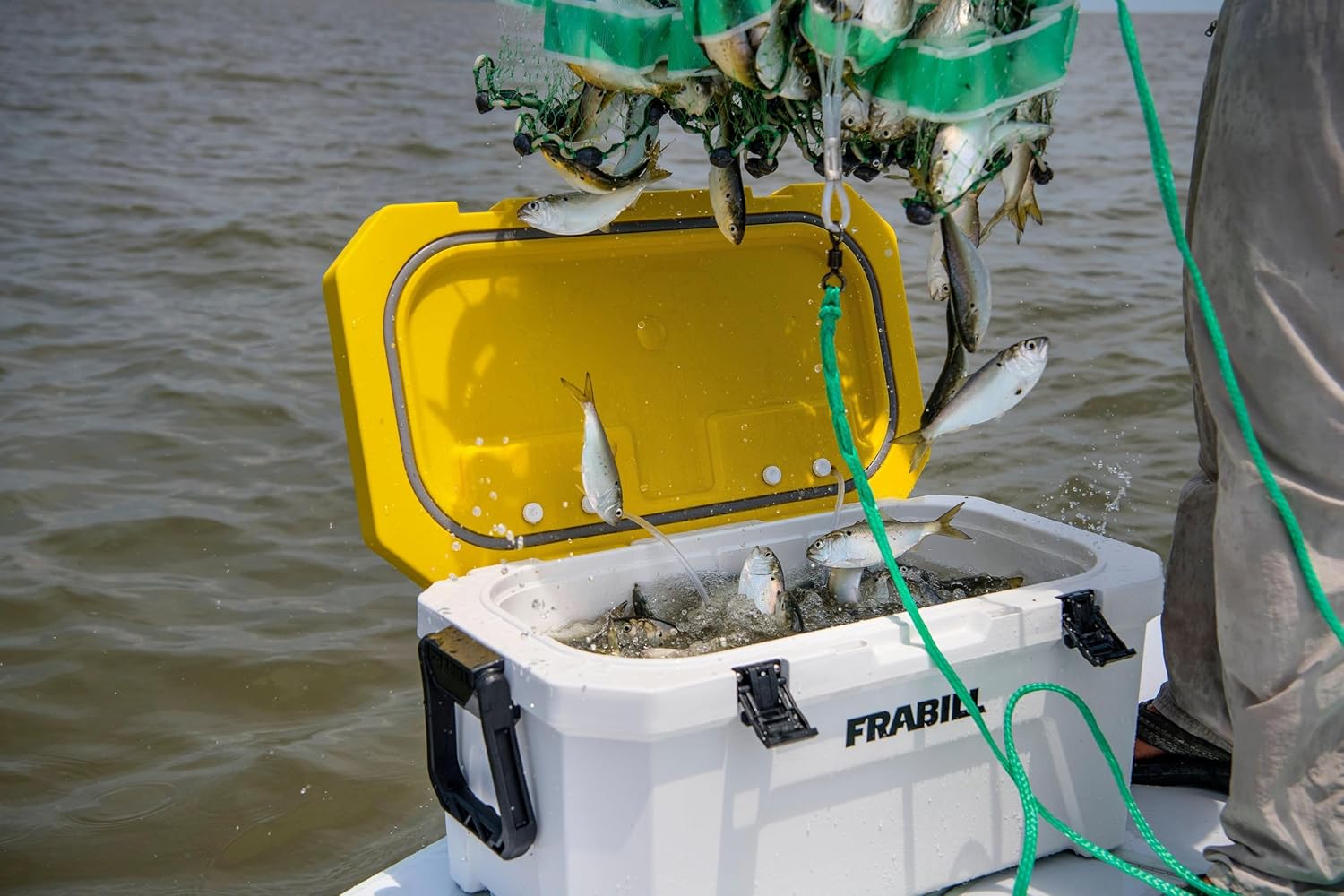 Frabill Bait Station - 30 Quart Bait with Dual Inflation, Gasket Closure for Watertight Seal